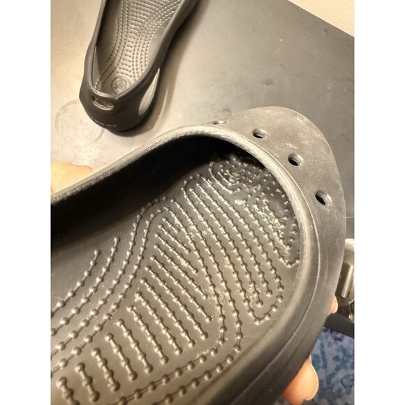 Crocs Ballet Flats Slip On Kadee Black Closed Toe Comfort Shoes Women’s Size 7 - Picture 4 of 6